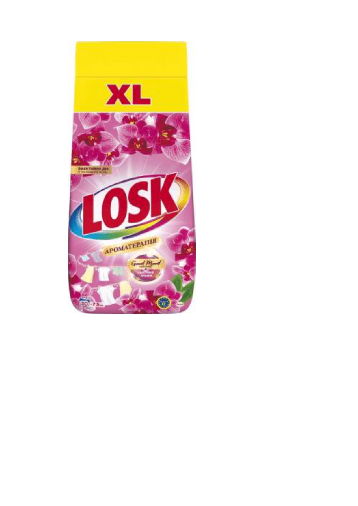 Losk пральний порошок автомат Ароматерапія Ефірні масла та аромат Малазійської квітки, 7.5кг